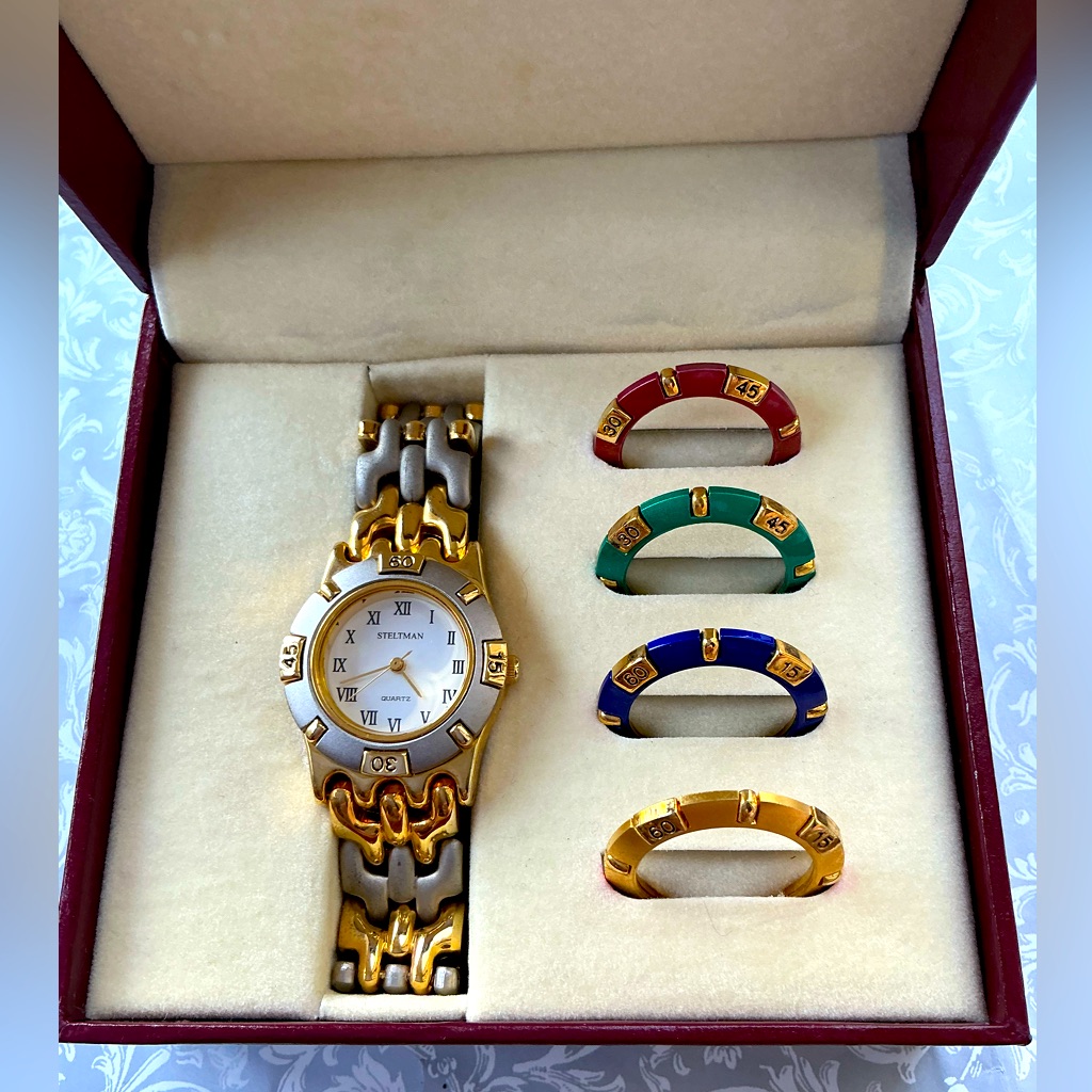 Ladies Dressy Steltman Stainless Steel Watch